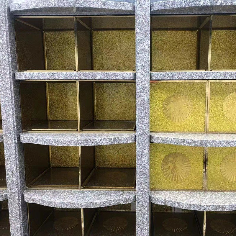 Single Gold-Trim Wall Niche Urn Case factory